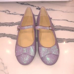 Janie and Jack purple glittery Mary Jane sz 3